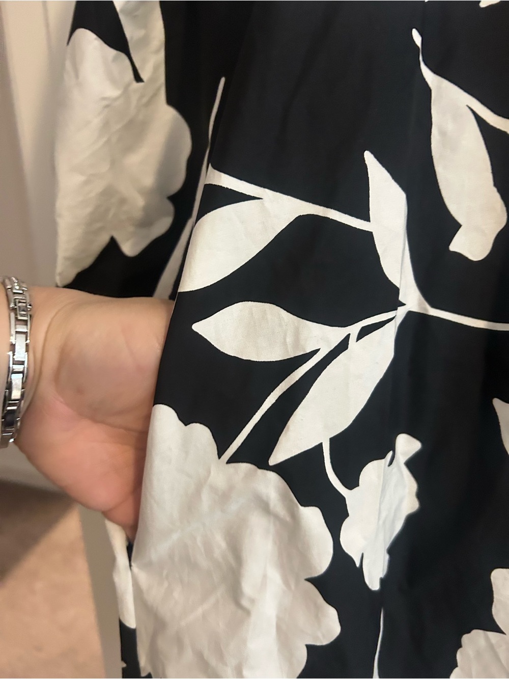 NWT  Kate Spade 4X Black and White Floral Dress - Picture 4 of 5